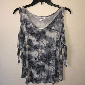 🌞 Cloud Chaser Tee Tshirt Open Shoulder Size Medium Gray NWT